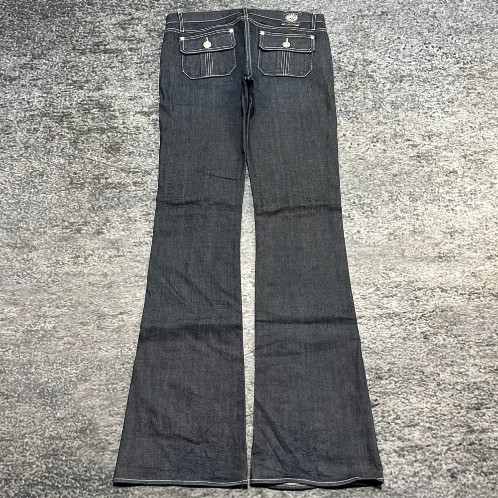 Rock & Republic Jeans‎ Womens 29 (33x36) Dark Blue Low Rise Bootcut Flare Y2K